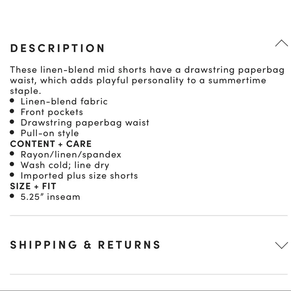 TORRID NWT DRAWSTRING PAPERBAG WAIST MID SHORT LINEN Sz 1X 14-16